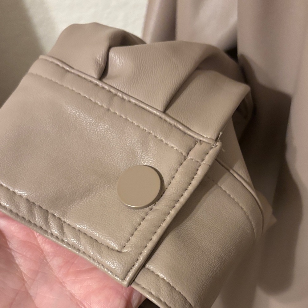 Faux Leather Shacket - image 6